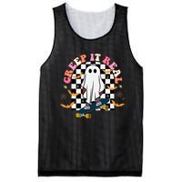 Creep It Real Skateboarder Ghost Halloween Mesh Reversible Basketball Jersey Tank