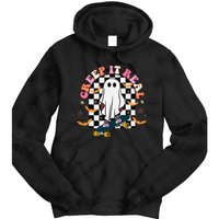 Creep It Real Skateboarder Ghost Halloween Tie Dye Hoodie