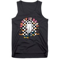 Creep It Real Skateboarder Ghost Halloween Tank Top