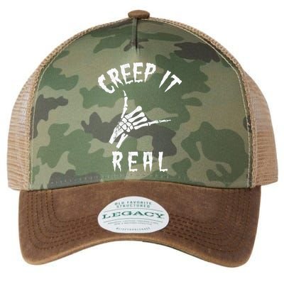 Creep It Real Skeleton Hand Shaka Legacy Tie Dye Trucker Hat