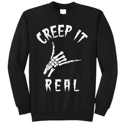 Creep It Real Skeleton Hand Shaka Sweatshirt