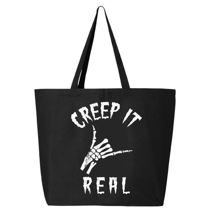 Creep It Real Skeleton Hand Shaka 25L Jumbo Tote