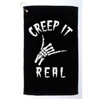 Creep It Real Skeleton Hand Shaka Golf Towel