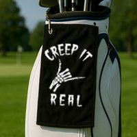 Creep It Real Skeleton Hand Shaka Golf Towel