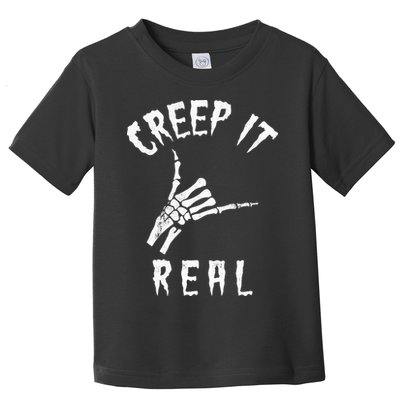 Creep It Real Skeleton Hand Shaka Toddler T-Shirt