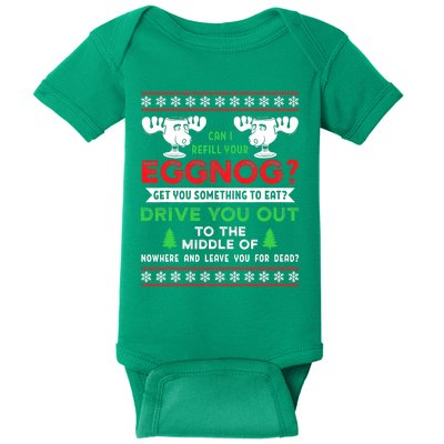 Can I Refill Your Eggnog - Family Christmas Vacation Quote Baby Bodysuit