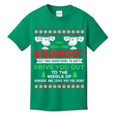 Can I Refill Your Eggnog - Family Christmas Vacation Quote Kids T-Shirt