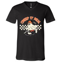 Creep It Real Spooky Ghost Mouse V-Neck T-Shirt