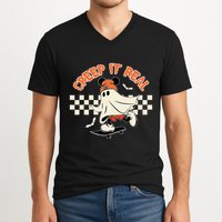 Creep It Real Spooky Ghost Mouse V-Neck T-Shirt