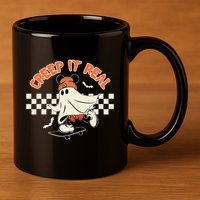 Creep It Real Spooky Ghost Mouse 11oz C Handle Ceramic Mug