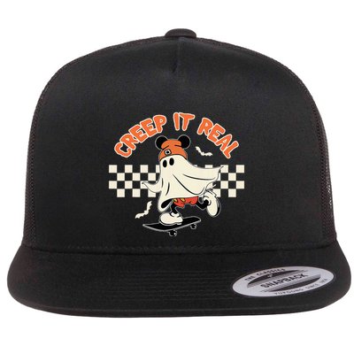 Creep It Real Spooky Ghost Mouse Flatbill Hat