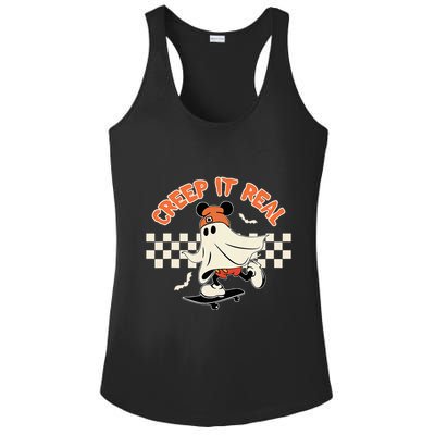 Creep It Real Spooky Ghost Mouse Ladies PosiCharge Competitor Racerback Tank