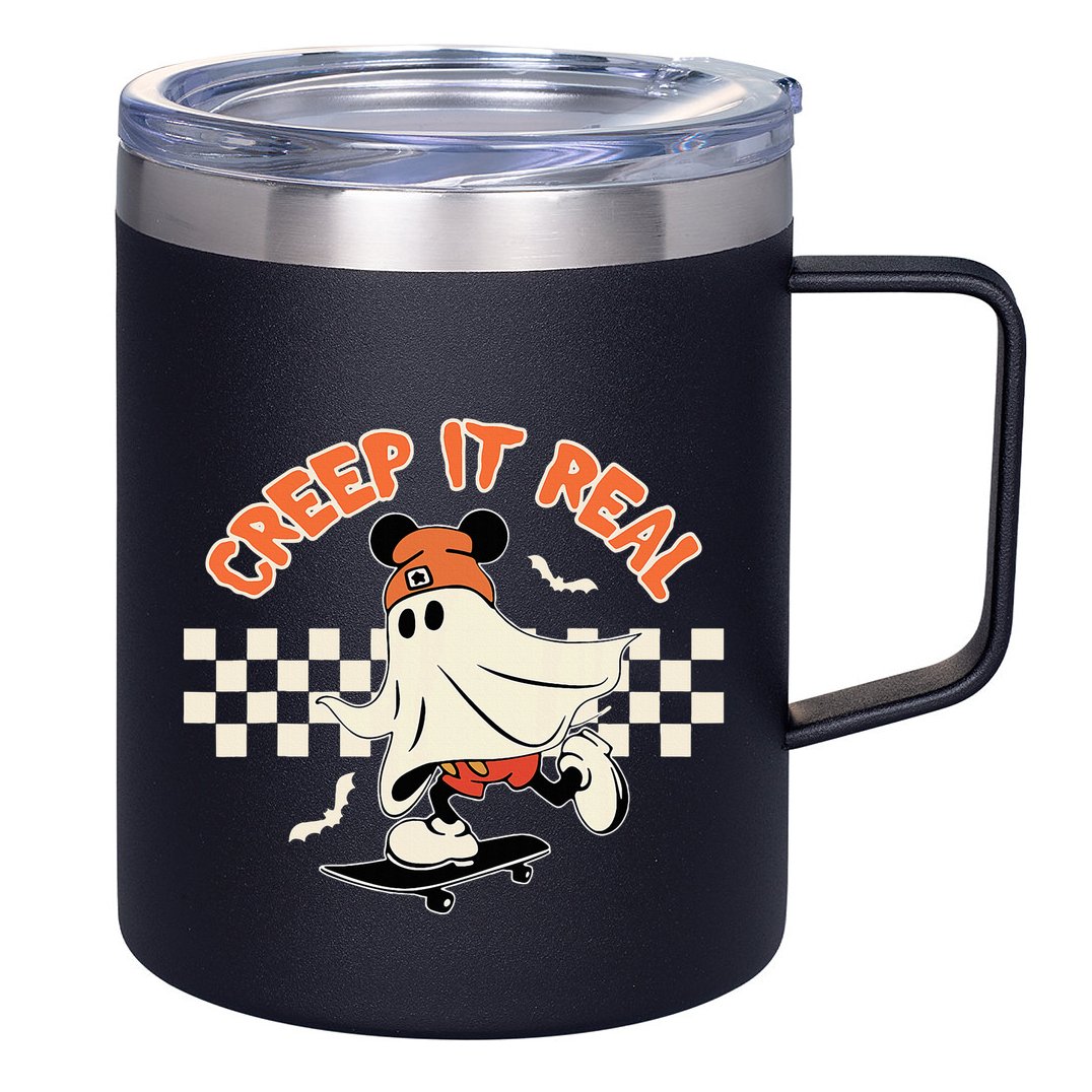 Creep It Real Spooky Ghost Mouse 12oz Stainless Steel Coffee Mug