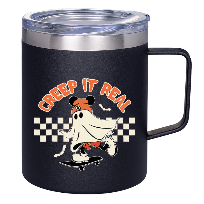 Creep It Real Spooky Ghost Mouse 12oz Stainless Steel Coffee Mug