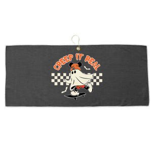 Creep It Real Spooky Ghost Mouse Large Microfiber Waffle Golf Towel