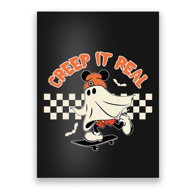 Creep It Real Spooky Ghost Mouse Poster