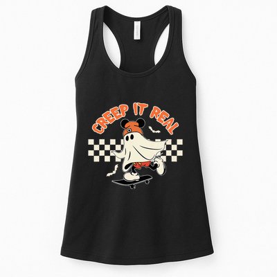Creep It Real Spooky Ghost Mouse Womens Tank Top