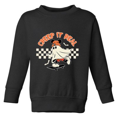 Creep It Real Spooky Ghost Mouse Toddler Sweatshirt