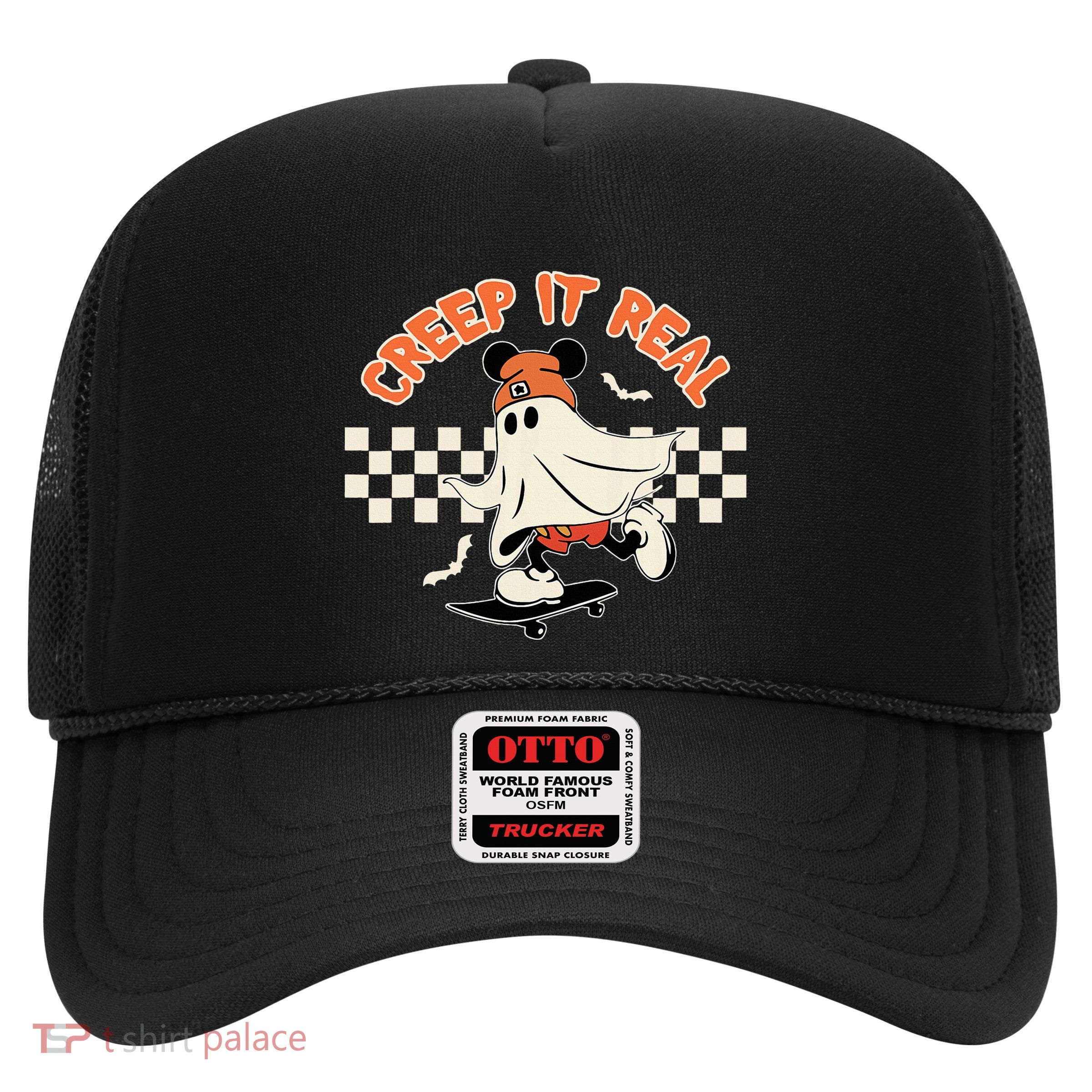 Creep It Real Spooky Ghost Mouse Trucker Hat