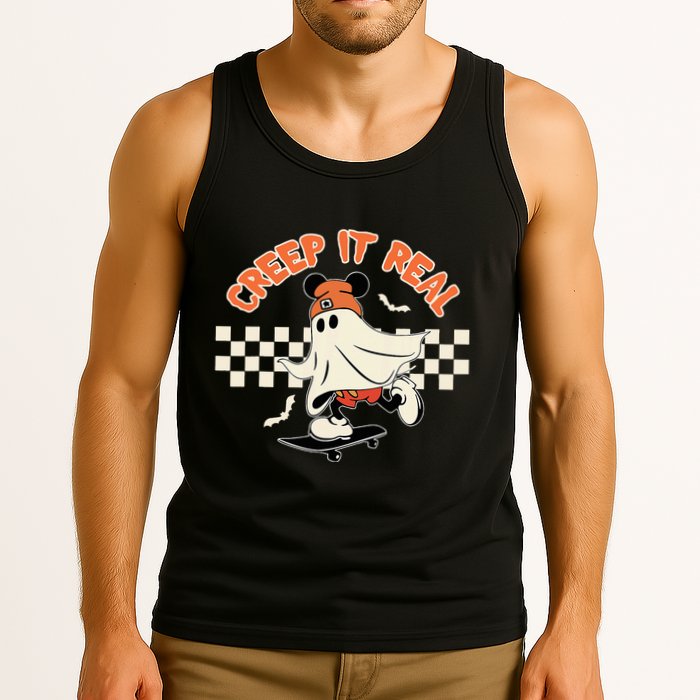 Creep It Real Spooky Ghost Mouse Tank Top