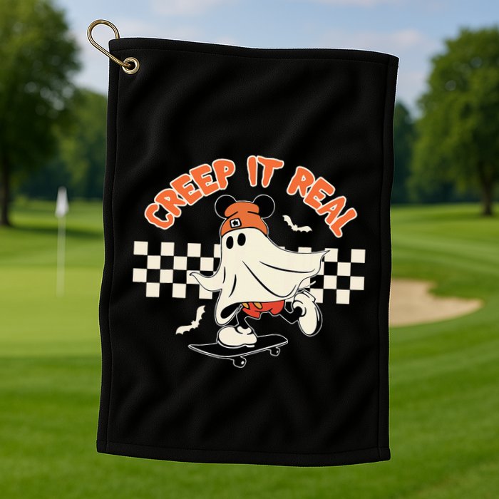 Creep It Real Spooky Ghost Mouse Golf Towel