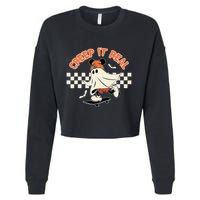 Creep It Real Spooky Ghost Mouse Cropped Pullover Crew