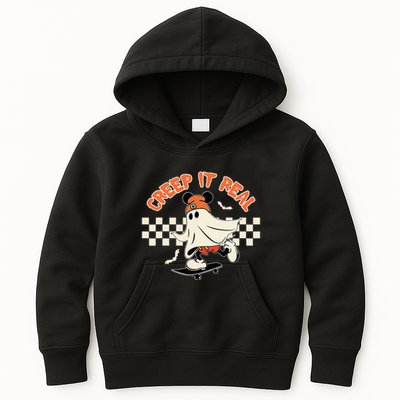 Creep It Real Spooky Ghost Mouse Kids Hoodie