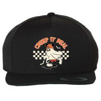 Creep It Real Spooky Ghost Mouse Wool Snapback Cap