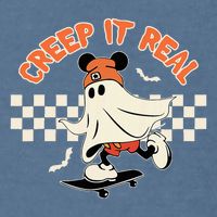 Creep It Real Spooky Ghost Mouse Garment-Dyed Sweatshirt