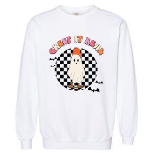 Creep It Real Ghost Halloween  Garment-Dyed Sweatshirt