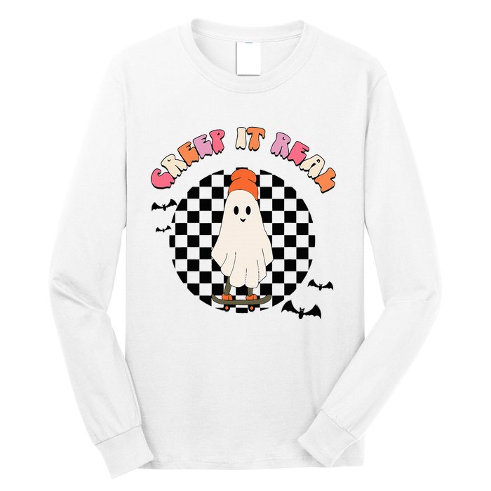 Creep It Real Ghost Halloween  Long Sleeve Shirt