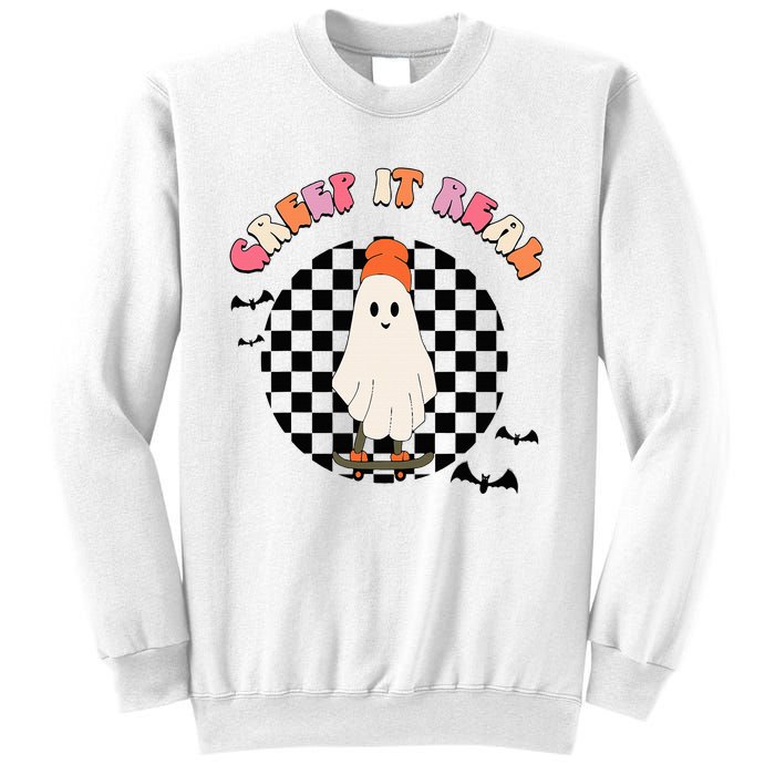 Creep It Real Ghost Halloween  Sweatshirt