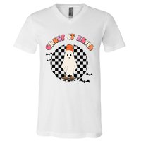 Creep It Real Ghost Halloween  V-Neck T-Shirt