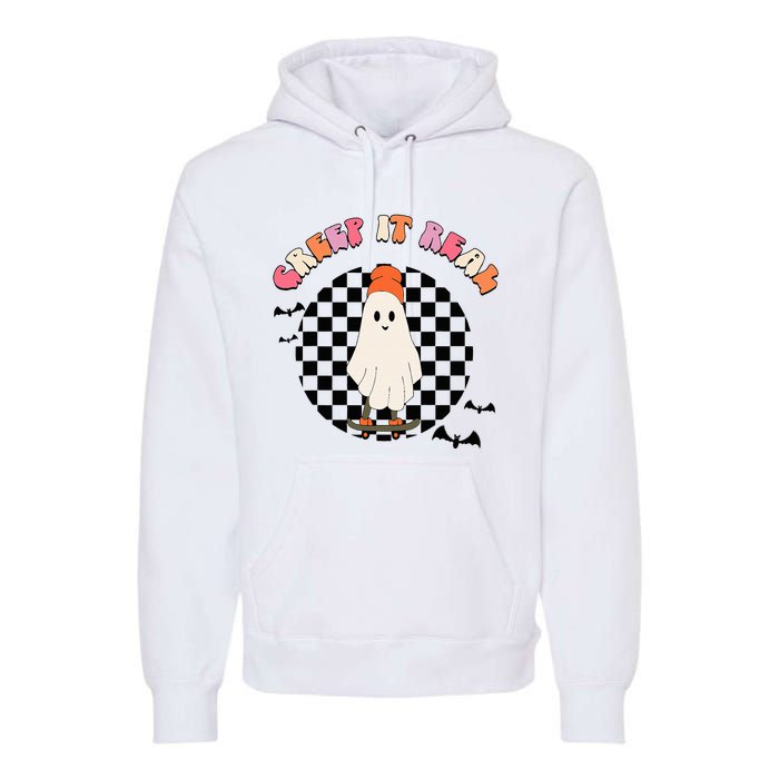 Creep It Real Ghost Halloween  Premium Hoodie