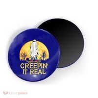 Creepin It Real Skateboard Ghost Funny Retro Halloween Meaningful Gift Magnet