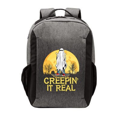 Creepin It Real Skateboard Ghost Funny Retro Halloween Meaningful Gift Vector Backpack