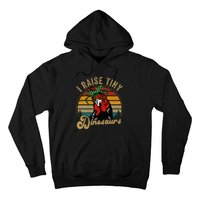 Chicken I Raise Tiny Dinosaurs Mama Hen Farm Mom Hoodie