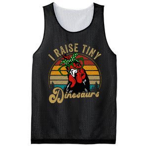 Chicken I Raise Tiny Dinosaurs Mama Hen Farm Mom Mesh Reversible Basketball Jersey Tank