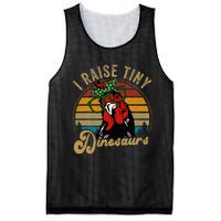 Chicken I Raise Tiny Dinosaurs Mama Hen Farm Mom Mesh Reversible Basketball Jersey Tank