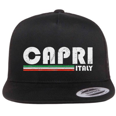 Capri Italy Retro Vintage Travel Vacation Gift Flatbill Hat