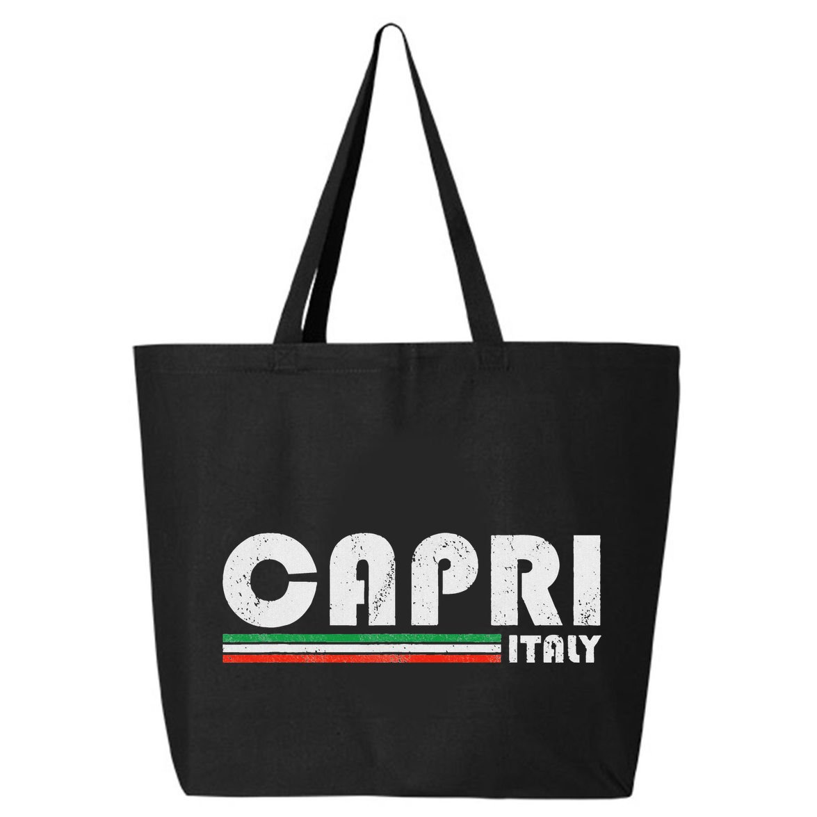 Capri Italy Retro Vintage Travel Vacation Gift 25L Jumbo Tote