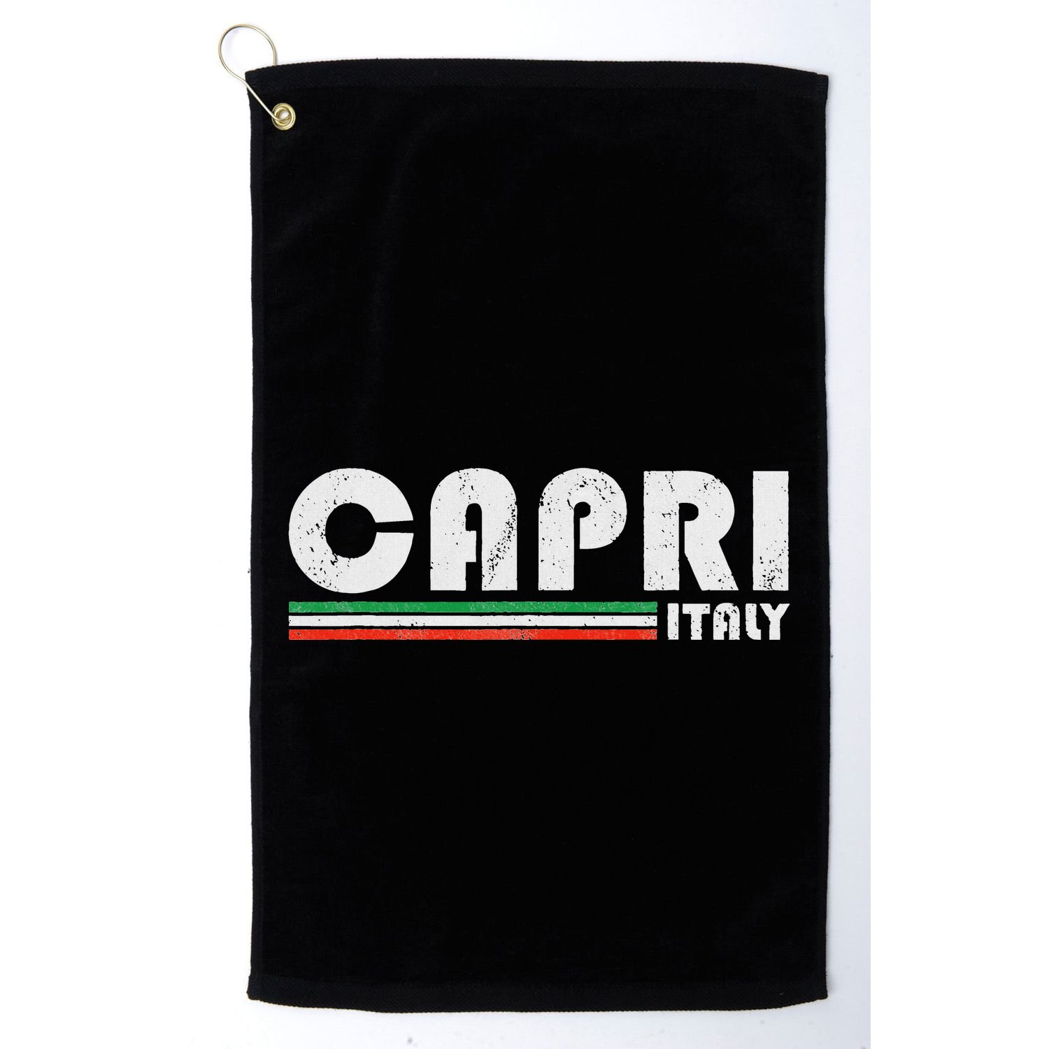 Capri Italy Retro Vintage Travel Vacation Gift Golf Towel