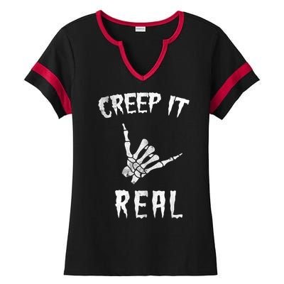 Creep It Real Ladies Halftime Notch Neck Tee