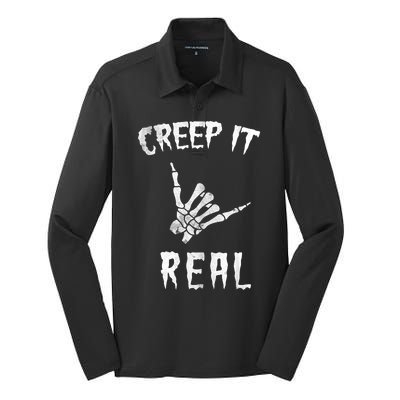 Creep It Real Silk Touch Performance Long Sleeve Polo