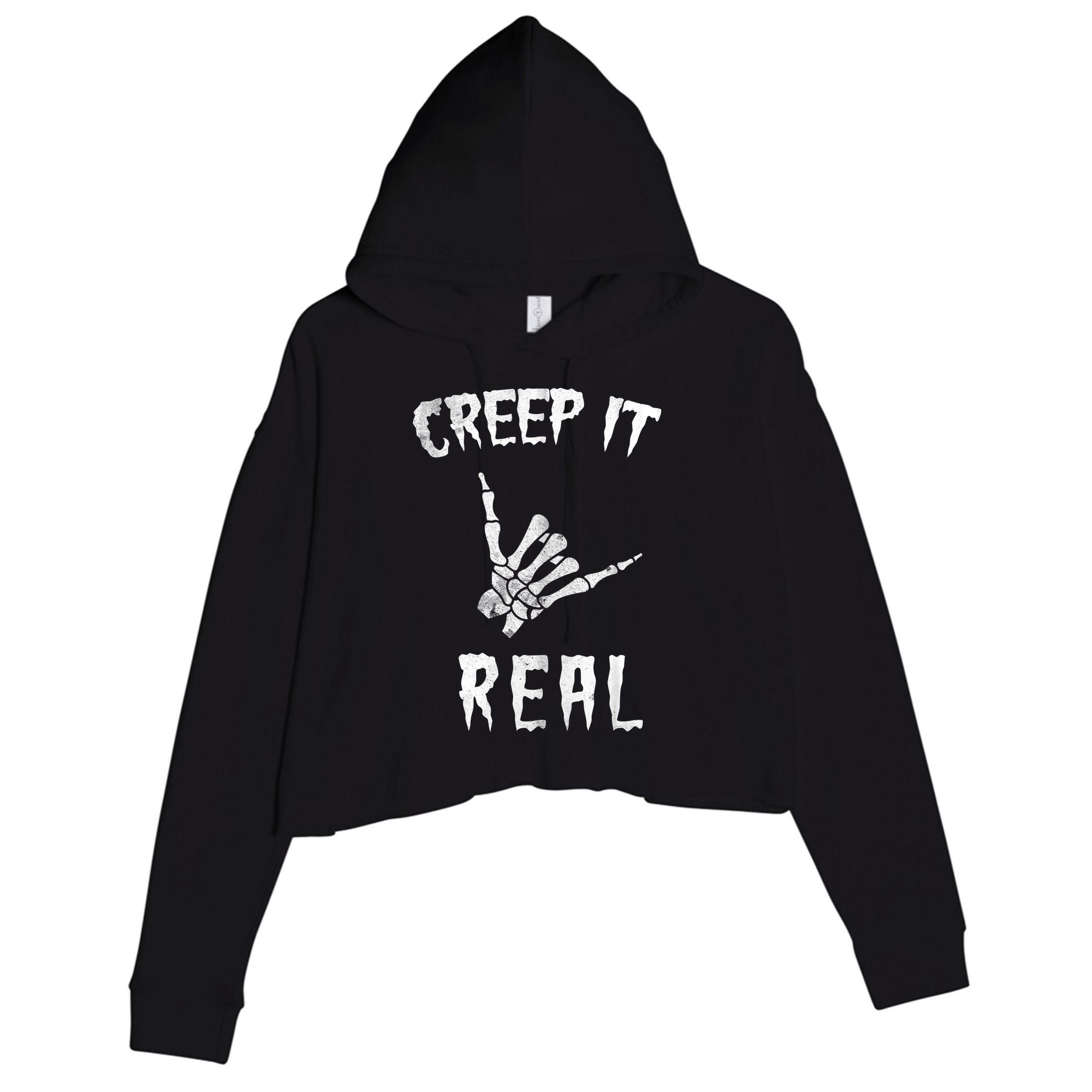Creep It Real Crop Fleece Hoodie