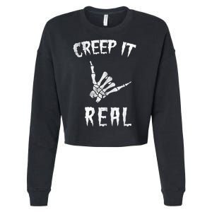 Creep It Real Cropped Pullover Crew