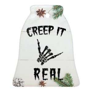 Creep It Real Ceramic Bell Ornament