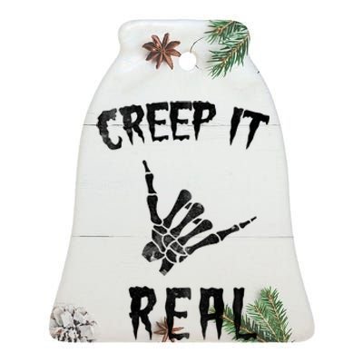 Creep It Real Ceramic Bell Ornament