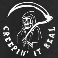 Creepin It Real Grim Reaper Halloween 15oz Campfire Ceramic Mug
