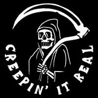 Creepin It Real Grim Reaper Halloween Drawstring Bag
